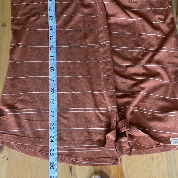 New! prAna Foundation Scoop Neck Tank top Copper Heather Stripe women's M - Picture 12 of 14